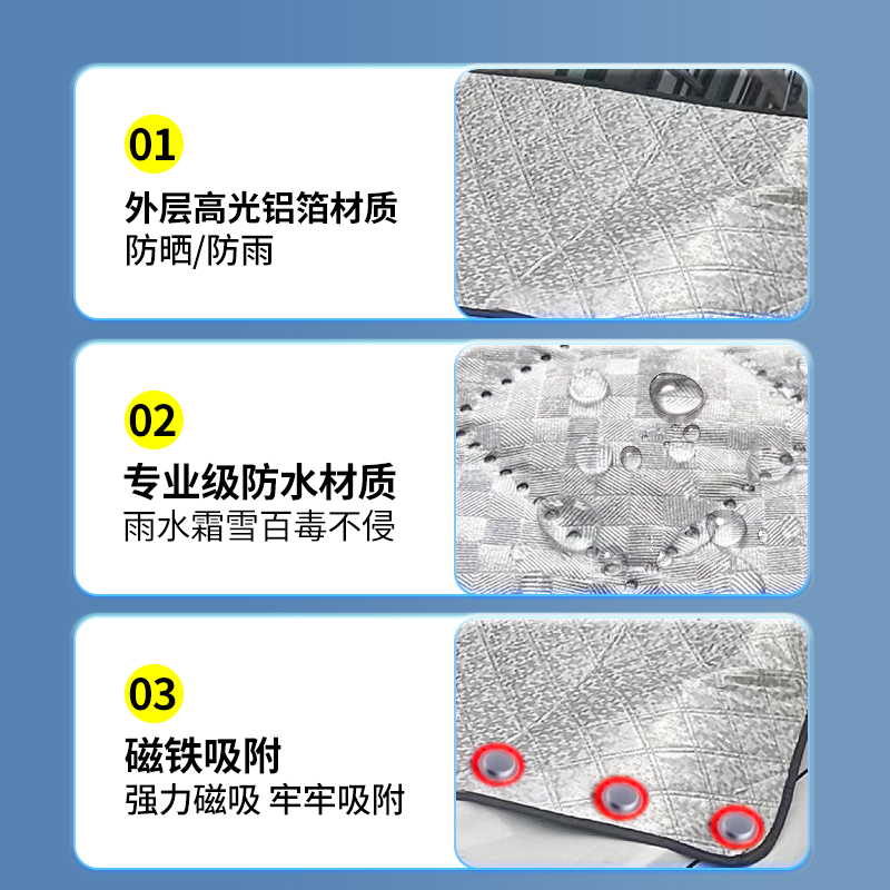 汽车前挡风防落叶前窗玻璃雨槽防鸟屎树叶网神器后备箱落叶挡车罩 - 图1
