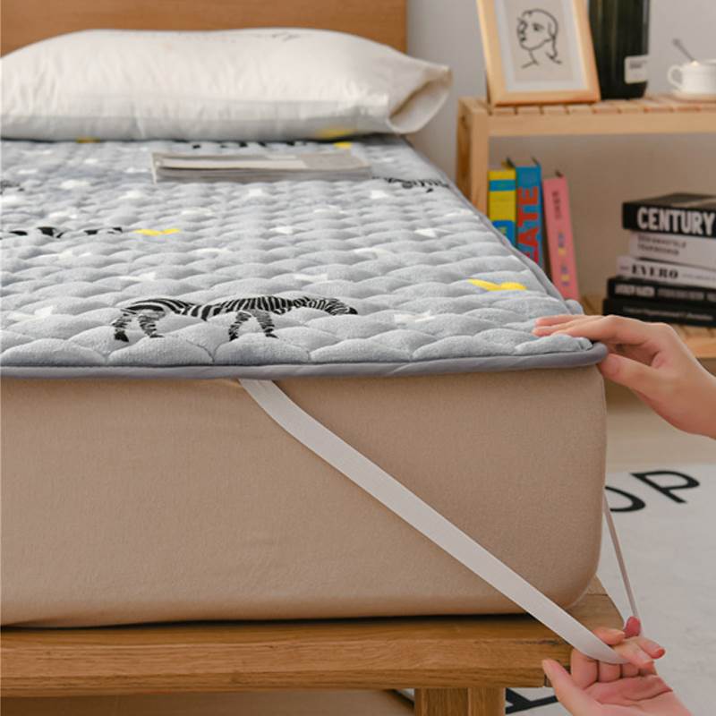 法兰绒床垫加厚保暖床褥子可折叠床护垫牛奶绒榻榻米软垫子 - 图3
