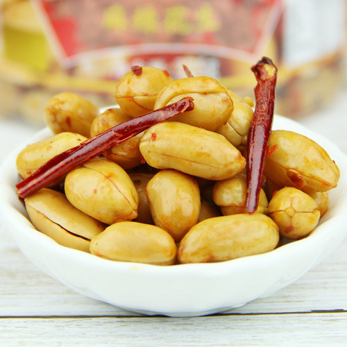 兴盛德麻辣花生五香藤椒孜然花生开封特产325克桶装下酒菜零食A - 图1