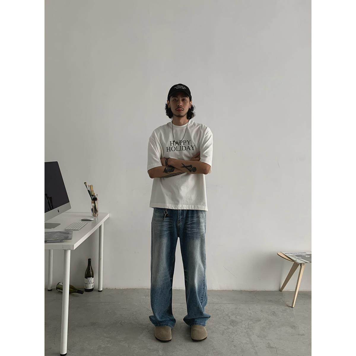 INKNOTS美式复古水洗clean fit直筒牛仔裤男女潮牌宽松休闲长裤,淘宝优惠券,粉丝福利购,淘宝优惠卷