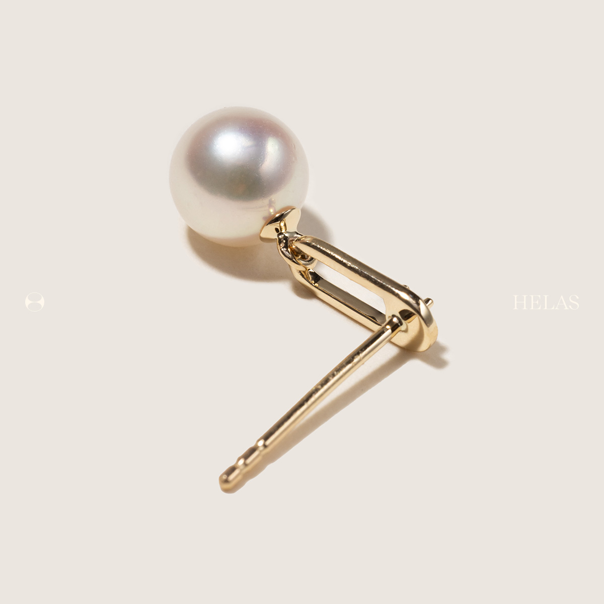 HELAS赫拉高亮Akoya海水珍珠耳环9K金培育钻环形钻光珍珠耳环耳坠,淘宝优惠券,粉丝福利购,淘宝优惠卷