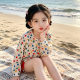 ຊຸດລອຍນ້ຳ polka dot ປ້ອງກັນແສງແດດໃນລະດູຮ້ອນເດັກຍິງ
