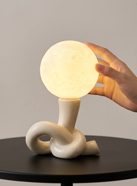 创意陶瓷蛇形暖光床头氛围灯