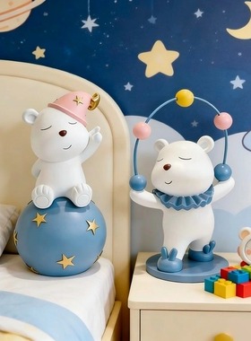 卡通可爱暴力熊摆件高级感小众家用儿童房卧室床头房间布置装饰品