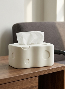 陶瓷奶酪造型纸巾盒可爱摆件