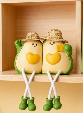 可爱牛油果情侣桌面治愈摆件