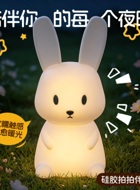 新品可爱鸭硅胶拍拍灯床头高级感伴睡氛围灯喂奶护眼柔光夜灯
