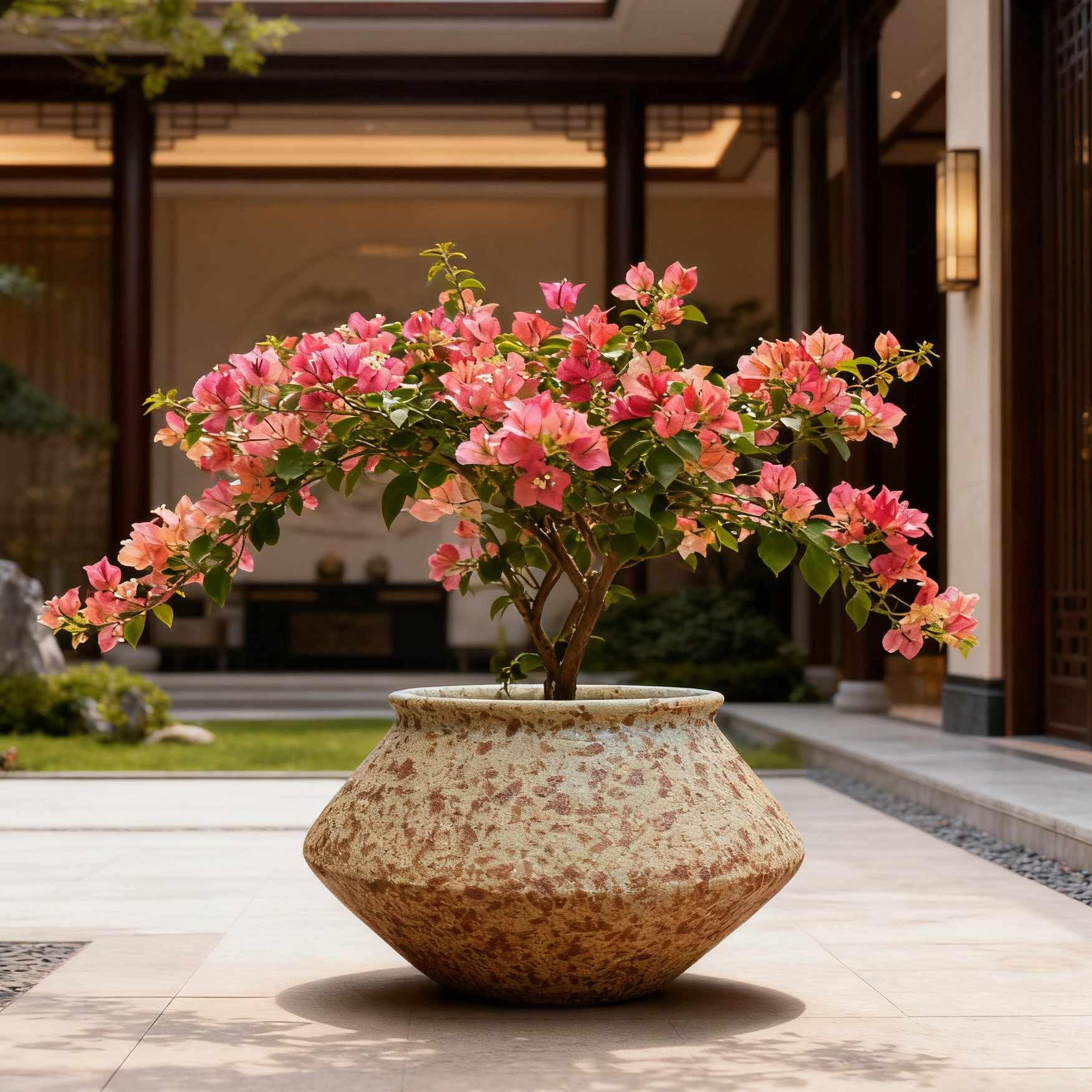 家用庭院户外侘寂风复古大口径透气陶盆三角梅蝴蝶兰陶土盆特大号,淘宝优惠券,粉丝福利购,淘宝优惠卷