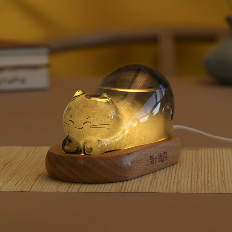 上新了故宫御猫天气瓶小夜灯天气预报风暴瓶文创摆件女友生日礼物