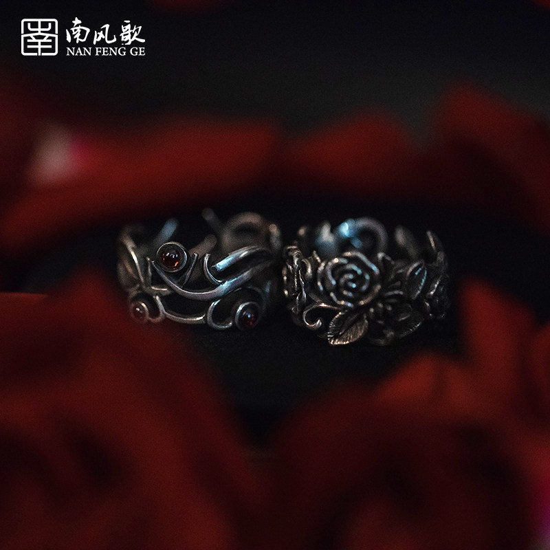 南风歌原创《14行情诗》s925开口戒指 南风歌戒指/指环