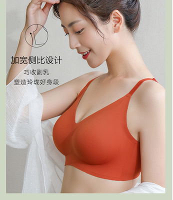 阿泽家简约无钢圈锦纶聚拢