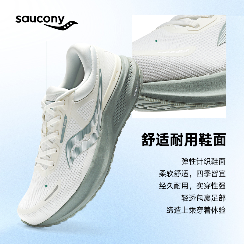 Saucony索康尼Puff泡芙情侣慢跑鞋通勤健步跑步鞋运动鞋男女减震 - 图1