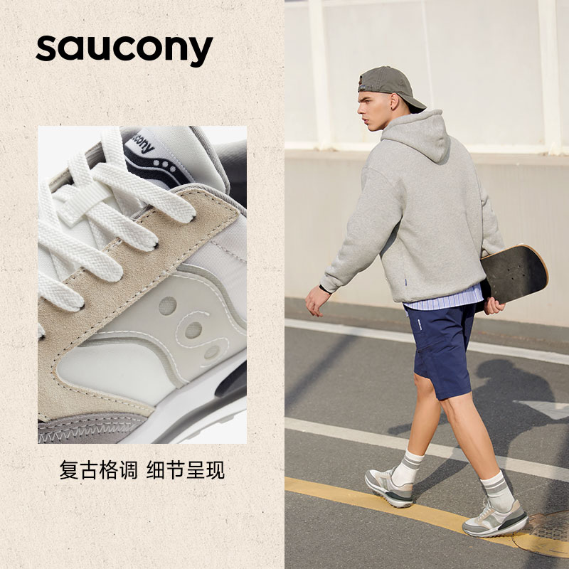 Saucony索康尼JAZZ RENEW休闲鞋男女增高复古老爹鞋学生运动鞋子 - 图0