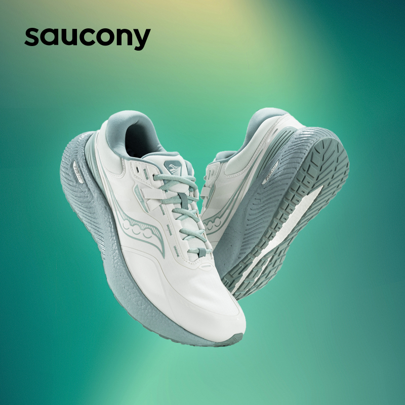 Saucony索康尼SURGE澎湃防泼水皮面男女稳定支撑运动鞋情侣跑鞋 - 图0