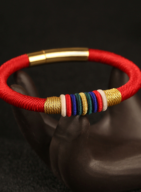 编织红绳原创设计风金刚结新品