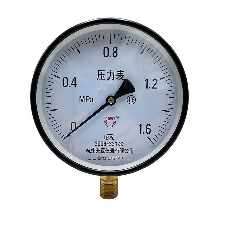 Y150普通压力表1.6/2.5/40/60MPa水压气压蒸汽锅炉压力表-图3