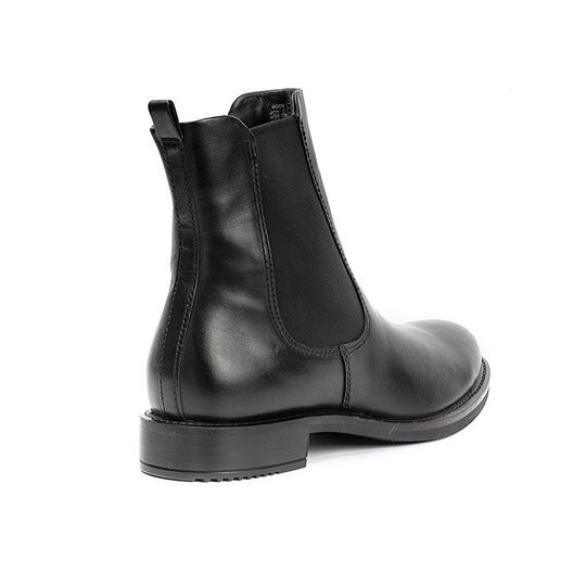 ECCO/Aipu leather round head British style women's boots bright face fashion Chelsea short boots 266503
