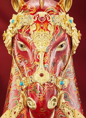 朱炳仁铜马富贵十二兽首马年装饰摆件高端艺术品收藏开业乔迁送礼