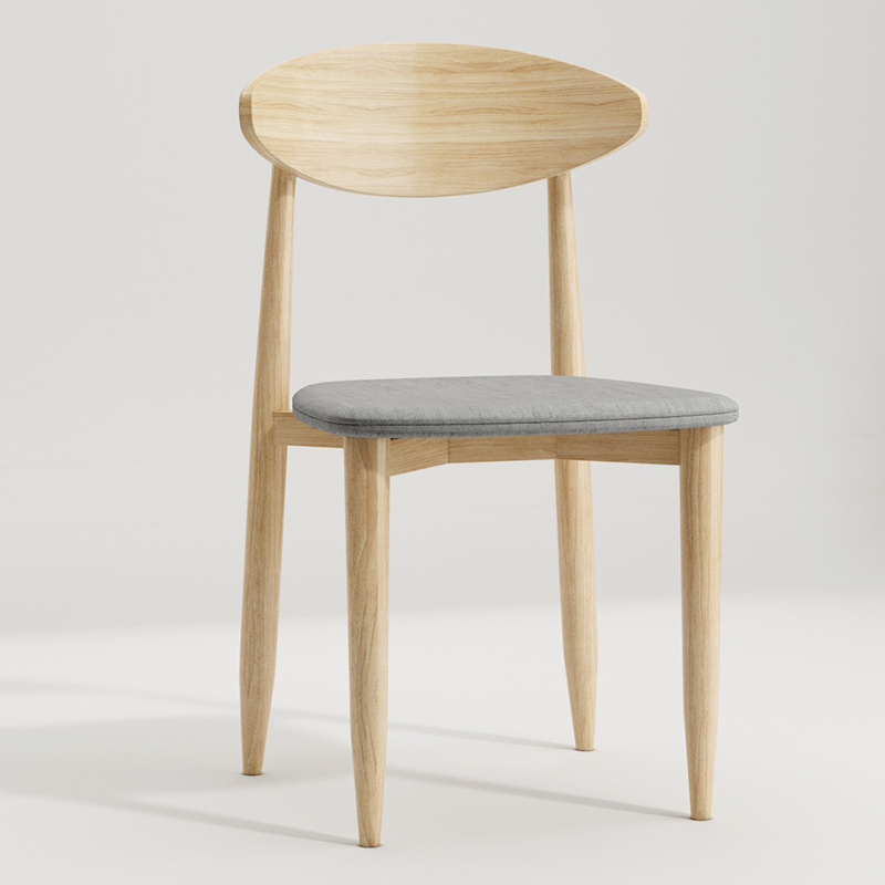 北欧实木餐椅木质椅子太空椅子白蜡木实木餐椅家用饭桌配套椅子