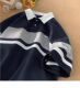 Waffle POLO shirts for men and women in summer contrasting color short-sleeved T-shirts