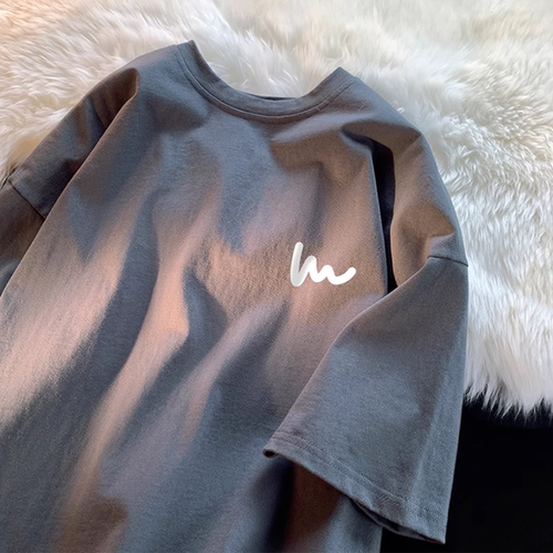 捡漏外贸~店主自留爆款折扣尾货 夏季短袖T恤男女士宽松潮牌纯棉 - 图1