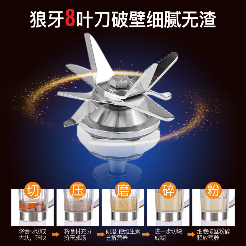 德国新款双杯破壁机家用静音破碎机 科丽雅厨房电器破壁机