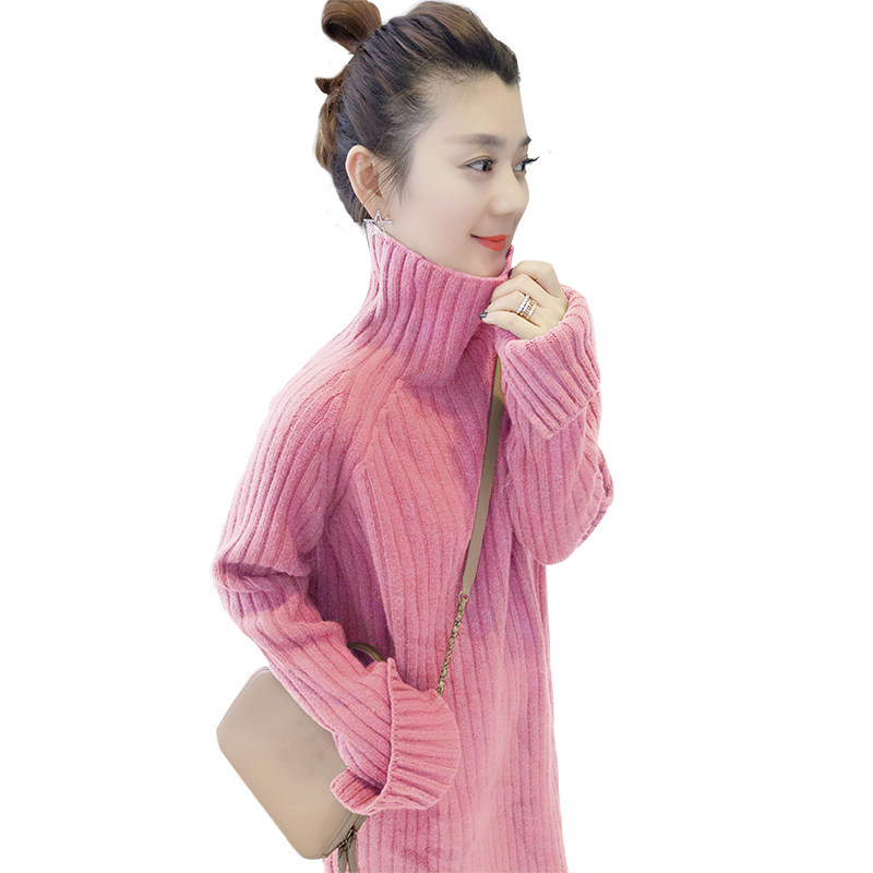 欧洲站冬装女2020新款韩版毛衣裙 娇奴姬连衣裙