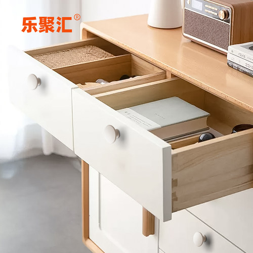 乐聚汇单孔抽屉拉手 柜门衣柜书柜pet肤感圆形拉手茶几小拉手把手 - 图3