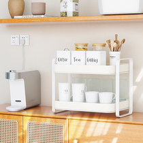 Water glass shelf Home Noodles Double Layer Tea Kettle Glass Cup Drain Containing Layer Rack With tray Airing Cup Shelve