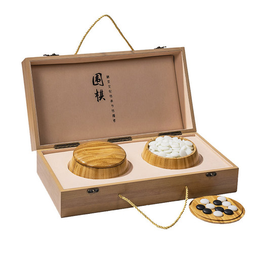 围棋儿童初学套装学生益智五子棋正品云子19路围棋木质折叠棋盘 - 图3
