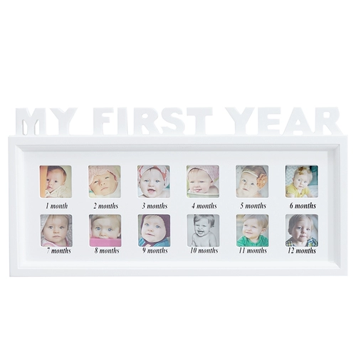 Детская памятная деревянная настенная фоторамка, 12 мес., подарок на день рождения, делается под заказ