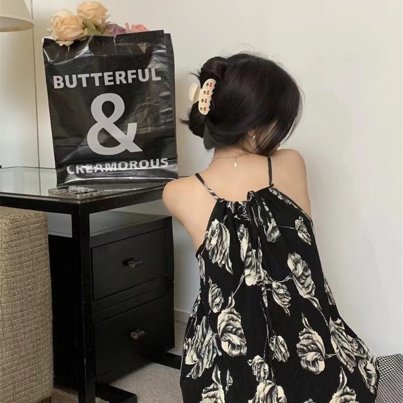 哺乳衣外出款法式显瘦吊带连衣裙 宫适哺乳衣/月子服