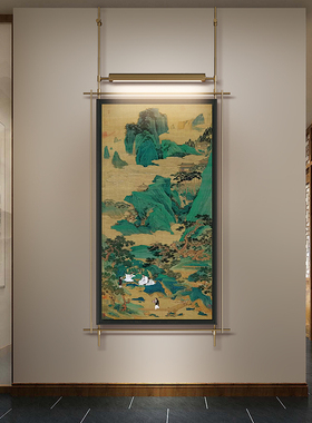 妙辉客厅，餐厅新中式是山水壁挂