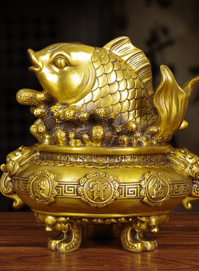 木香黄铜招财简约风客厅摆件