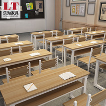 Steel Wood Primary And Middle School Classrooms Class Table And Chairs Double Table Study Table Coaching Class Training Course Book Table And Chairs