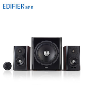 Edifier/漫步者 S201 木质音箱2.1有源低音炮游戏电影无线遥控全木质数字功放APTX无损音响低音炮重低音家用