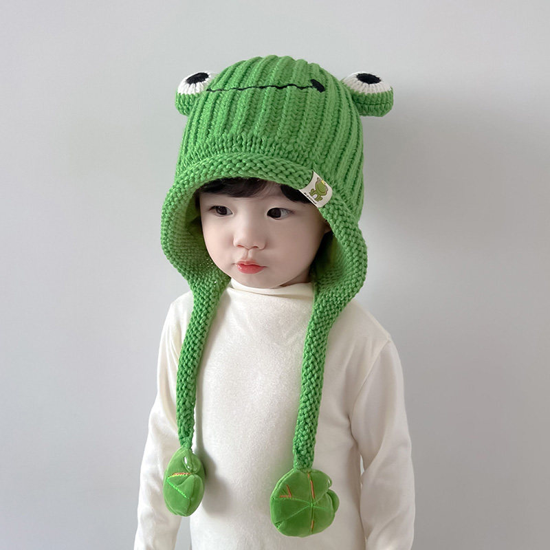 宝宝帽子男童秋冬季可爱超萌女宝宝防风护耳毛线帽加厚儿童针织帽,淘宝优惠券,粉丝福利购,淘宝优惠卷