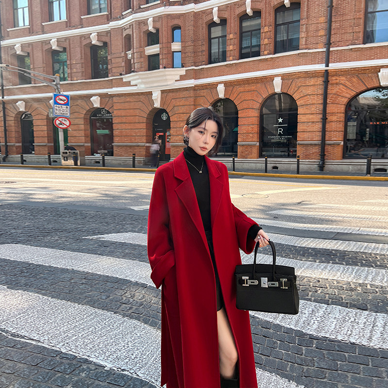 经典大牌双面羊绒大衣女2025秋冬新款韩版高端气质中长款毛呢外套,淘宝优惠券,粉丝福利购,淘宝优惠卷