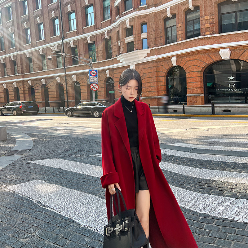 经典大牌双面羊绒大衣女2025秋冬新款韩版高端气质中长款毛呢外套,淘宝优惠券,粉丝福利购,淘宝优惠卷