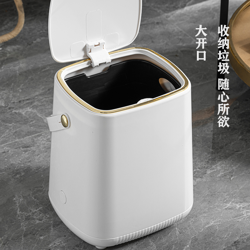 丝涯家用垃圾桶带内桶轻奢客厅卧室厨房办公室2024网红新款垃圾桶