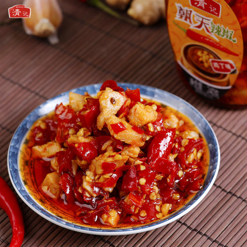 清记朝天辣椒酱自制农家超辣蒜蓉辣酱剁椒即食下饭酱拌江西特产 - 图1