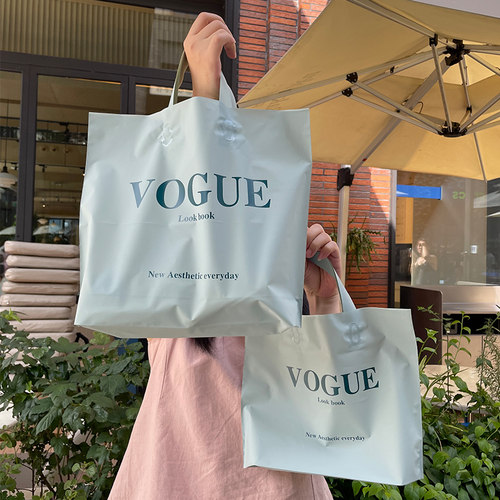 高级塑料袋子服装店手提袋加厚磨砂家用礼品购物女装包装定制logo - 图3