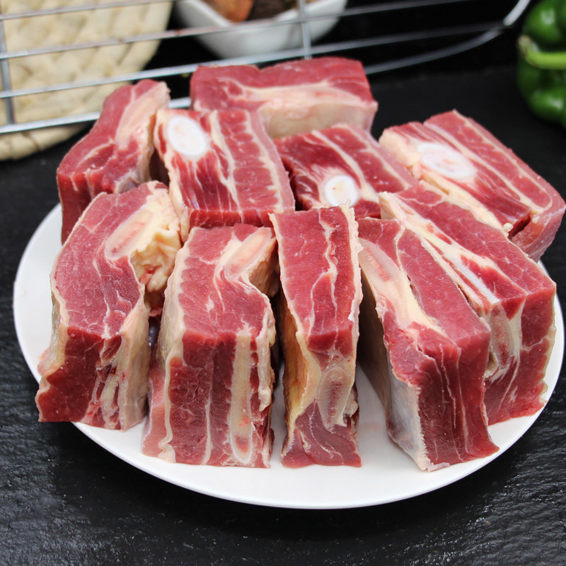 新鲜6斤内蒙古草原散养黄膘牛肋排 锡原牧场生牛肉