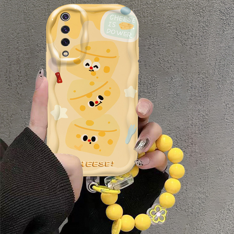 适用小米9手机壳新款卡通奶酪手链硅胶防摔全包保护套mi九男女款网红m1902f1a软款送钢化膜尊享版xiaomi9外壳 - 图2