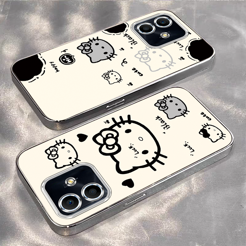 适用于荣耀Play6C手机壳荣耀Play6T新款可爱女款全包软壳电镀银卡通可爱软壳超薄 - 图0