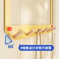Creative dip door rear hook lengthened bedroom hanging clothes hanger free from punching door clothes bag hook shelve