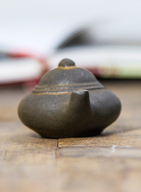 新中式树脂迷你小茶壶桌面摆件家居客厅装饰工艺品摆件感小众