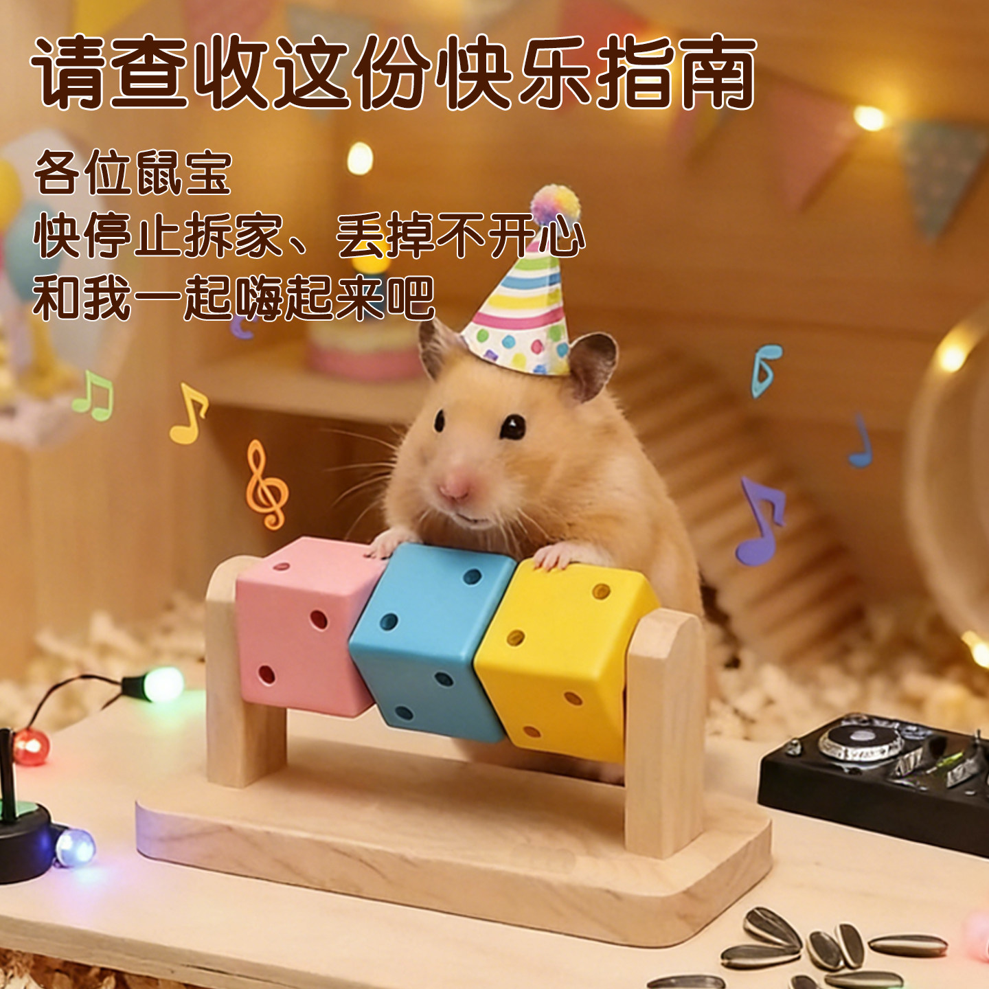 仓鼠玩具趣味魔方打碟解闷自嗨金丝熊花枝鼠专用益智磨牙造景用品,淘宝优惠券,粉丝福利购,淘宝优惠卷