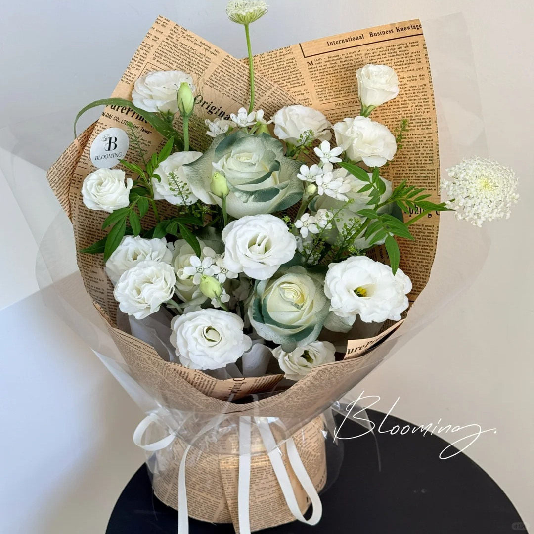 英文报纸牛皮纸鲜花包装纸花束复古礼物礼品礼盒花艺包花材料全套,淘宝优惠券,粉丝福利购,淘宝优惠卷