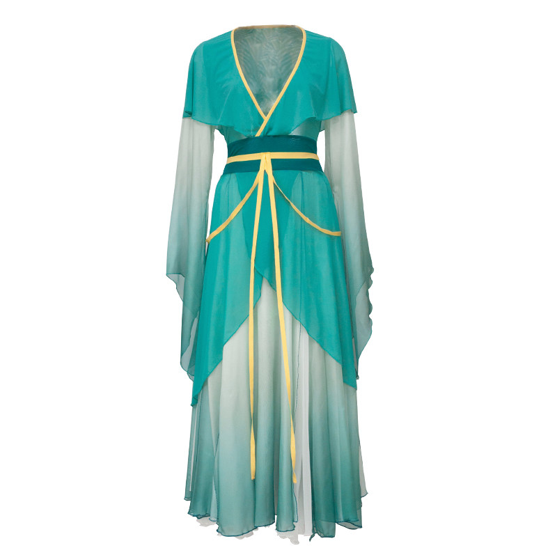 改良仙气修身套装渐变色汉元素汉服 gsak汉服